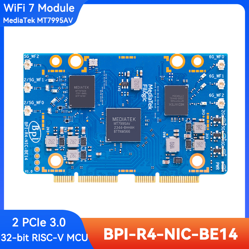 Bananapi Bpi R4 Wifi 7 - Banana Pi BPI-R4-NIC-BE14 WiFi 7 Modülü
