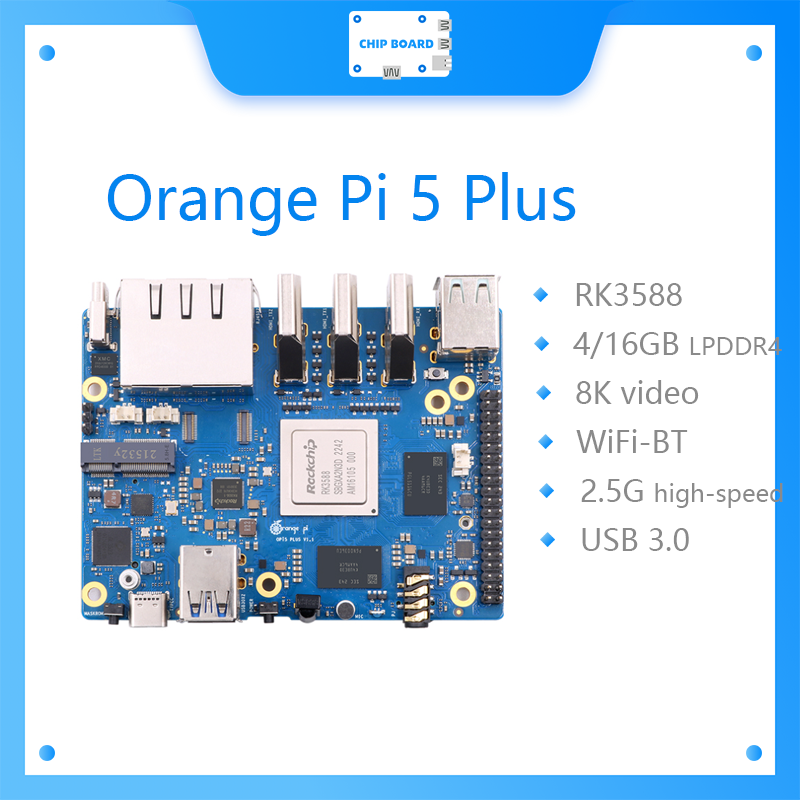Radxa Rock 5B 16Gb - Orange Pi 5 Plus Tek Kartlı