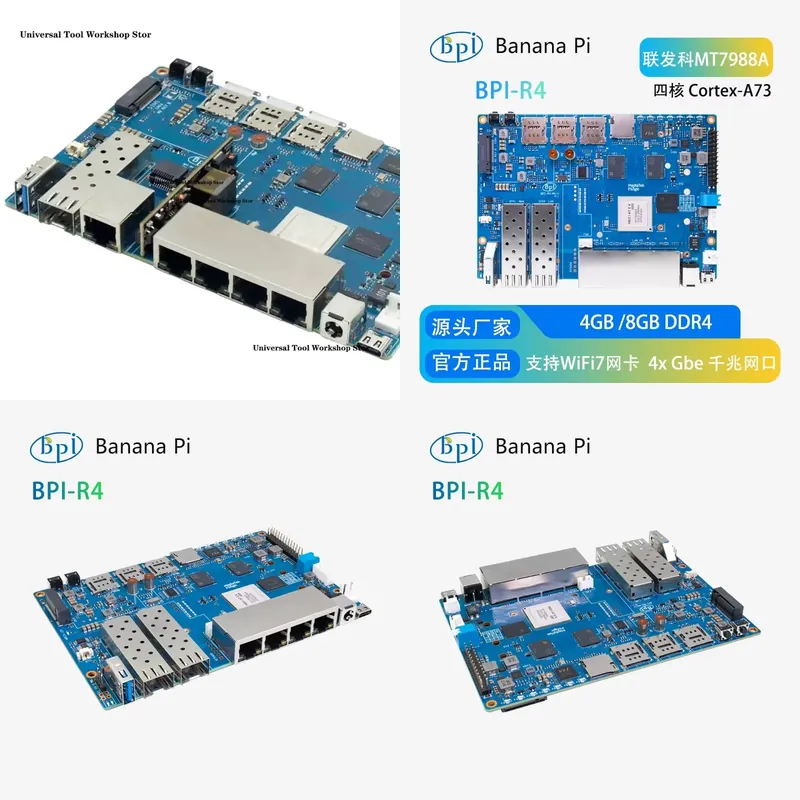 Bananapi Bpi R4 Wifi 7 - Banana Pi için MTK MT7988A Tasarımlı