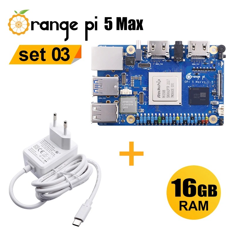 RoRuSOrangePi 5 Max 16GB, 5V5A - Orange Pi 5 Max Rk3588 incelemesi ve fiyatı