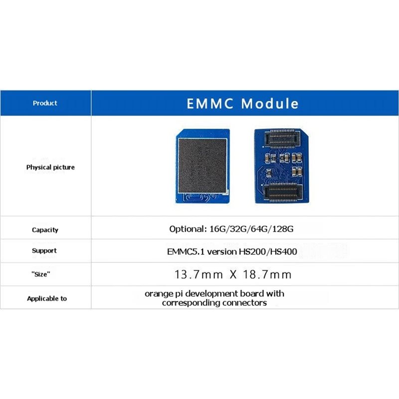 A13E-EMMC 32GB Modülü Orange P - Orange Pi 5 Plus 32Gb incelemesi ve fiyatı