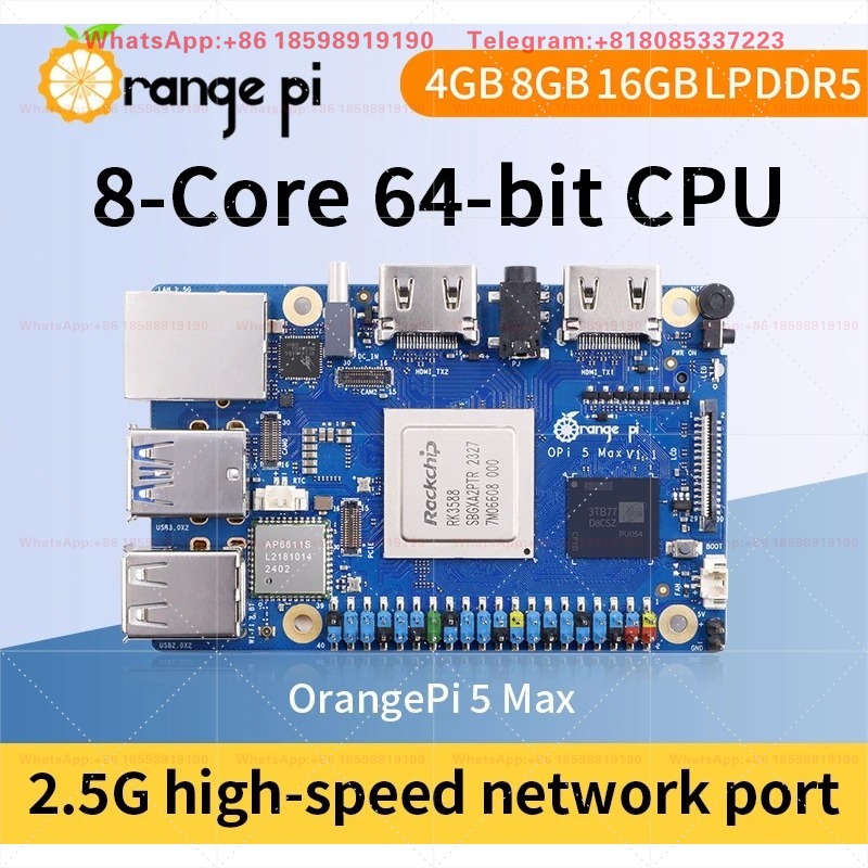 Orange Pi 5 Max 8GB / 16GB RAM - Orange Pi 5 Max Rk3588 incelemesi ve fiyatı