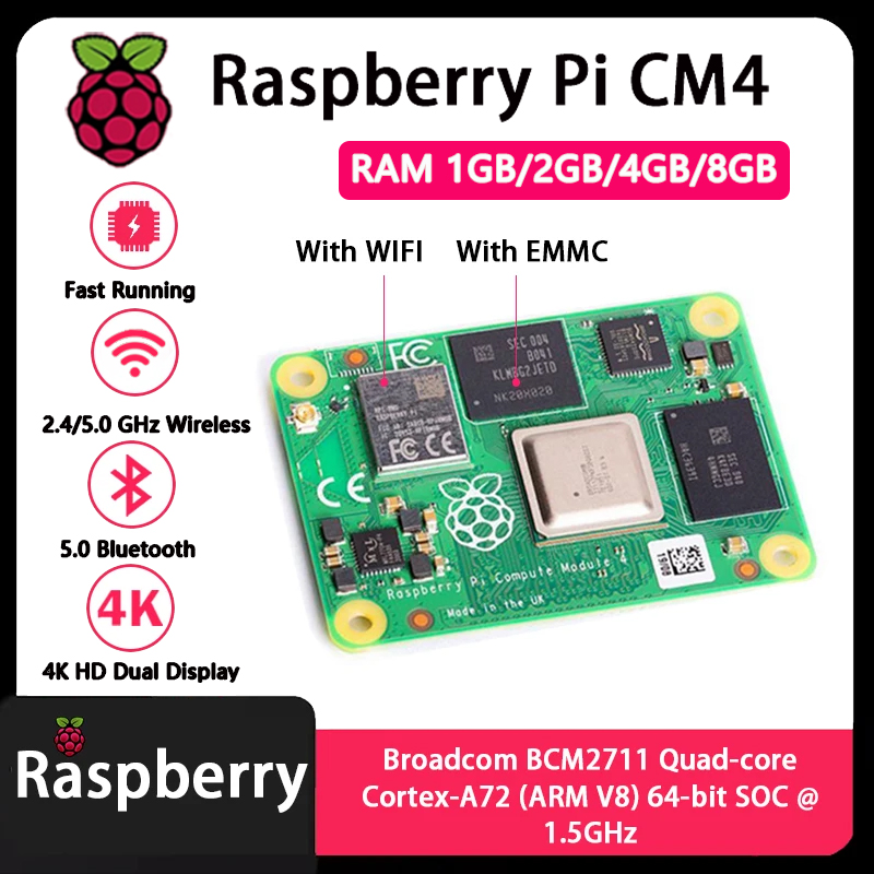 Raspberry Pi CM4 1GB/2GB/4GB/8 - Compute Module 4 32Gb Wifi incelemesi ve fiyatı
